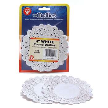 Doilies 4" White Round 100/Pkg By Hygloss Products