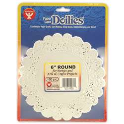 Doilies 6 White Round 100/Pk By Hygloss Products