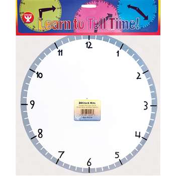 Blank Clock Kit 24 Clocks By Hygloss Products