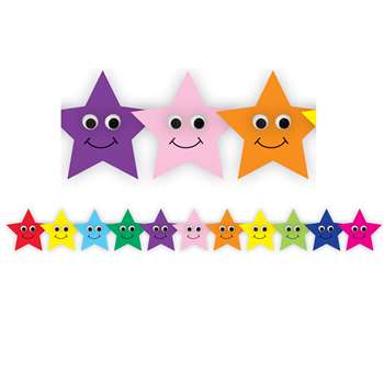 Multicolor Stars Die Cut Border, HYG33655