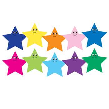 7&quot; Multicolor Happy Stars Die Cut Accents, HYG33756