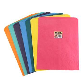 Colorful Paper Bags 12X15 Asstd Col Pinch Bottom By Hygloss Products