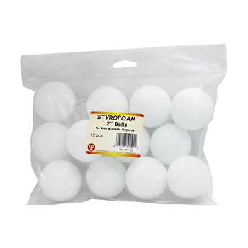 Styrofoam 2In Balls Pack Of 12 By Hygloss Products