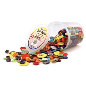 Asst Buttons 16 Oz Bucket By Hygloss Products