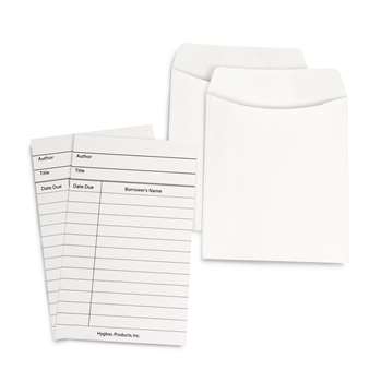 Library Cards & Pockets White 30Pk, HYG61153