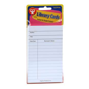 Bright Library Cards White 500 Ct, HYG61439