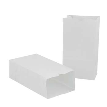 Colorful Paper Bags White 100/Pk By Hygloss Products