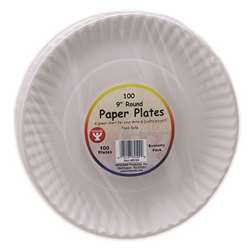 Shop Paper Plates 9In - 100/Pkg - Hyg69109 By Hygloss Products