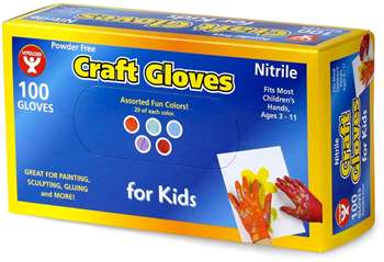 Colored Craft Gloves Kids Size, HYG98100