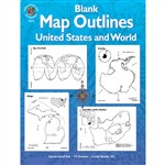 Blank Map Outlines Gr 3 & Up Us & World, IF-8554