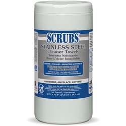 SCRUBS Stainless Steel Cleaner Wipes - ITW91930