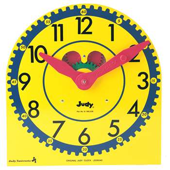 Original Judy Clock 12-3/4 X 13-1/2 Wood W/ Standard By Frank Schaffer Publications