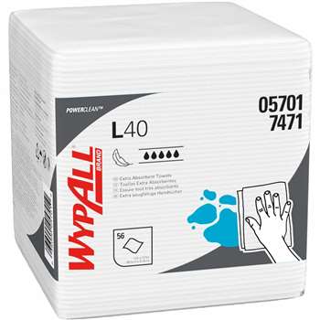 Wypall PowerClean L40 Extra Absorbent Towels - KCC05701