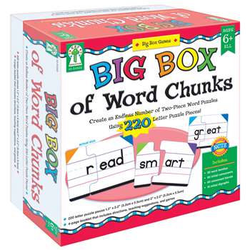 Big Box Of Word Chunks Game Age 6+ By Carson Dellosa