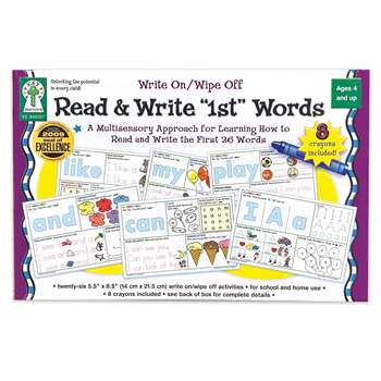 Write On/Wipe Off Read & Write 1St First Words Ages 4+ By Carson Dellosa