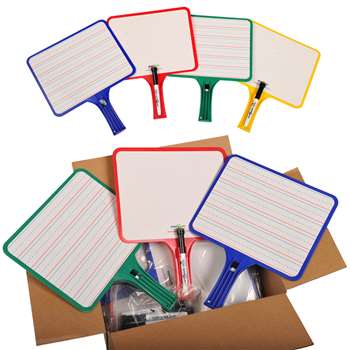 Set Of 10 Blank/Lined Paddles Dry Erase, KLS5125