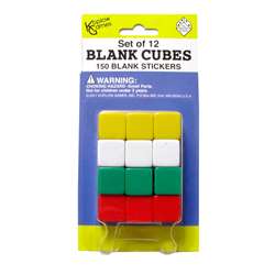 Blank Dice With Stickers Set Of 12 Dice With 150 Stickers By Koplow Games