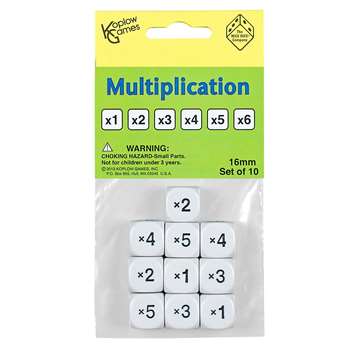 Multiplication Dice Set Of 10, KOP18204