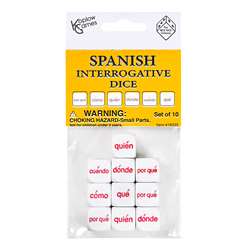 Spanish Interrogative Dice Set 10Pc, KOP18505