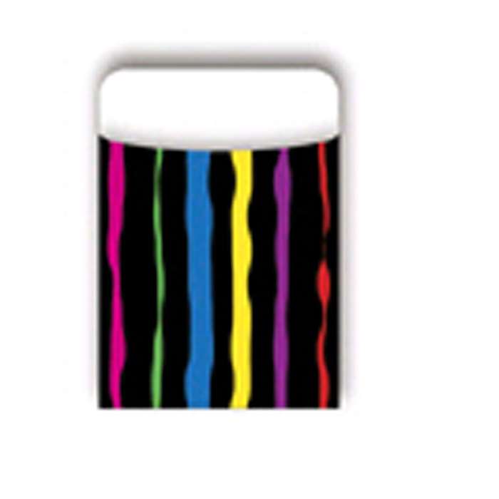 Pick-A-Pocket Library Pockets Neon Stripes By Barker Creek Lasting Lessons