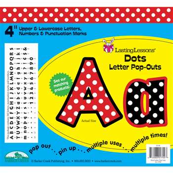 Dots Letter Pop-Outs By Barker Creek Lasting Lessons