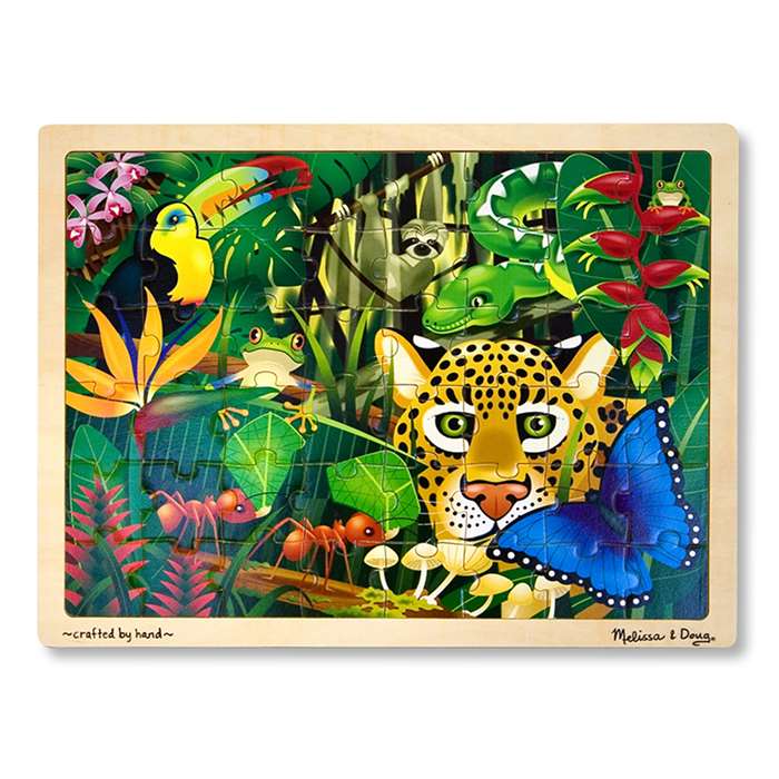 Rain Forest 48-Pc Wooden Jigsaw Puzzle By Melissa & Doug