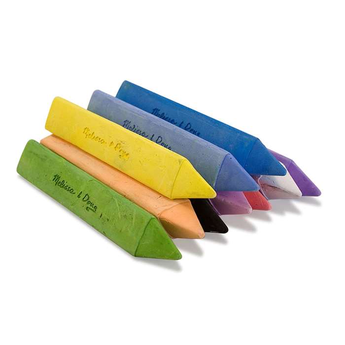 10 Jumbo Triangular Chalk Sticks By Melissa & Doug