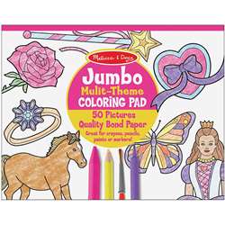 Jumbo Coloring Pad Pink 11 X 14 By Melissa & Doug