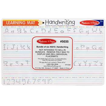 Handwriting Write A Mat 6Pk By Melissa & Doug