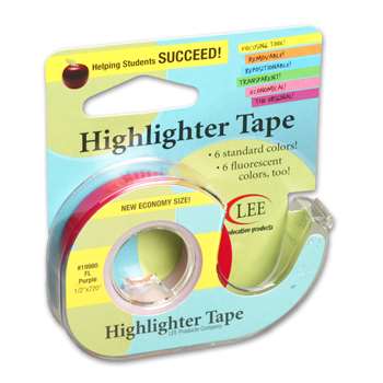 Removable Highlighter Tape Fluorscent Purple By Lee Products