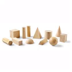 Hardwood Geometric Solids 12-Pk By Learning Resources