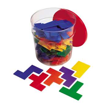 Rainbow Premier Pentominoes 6 Sets In Clear Tub By Learning Resources