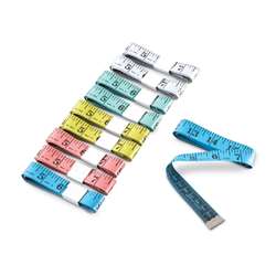 English/Metric Tape Measures 10/Pk 60 Plastic By Learning Resources