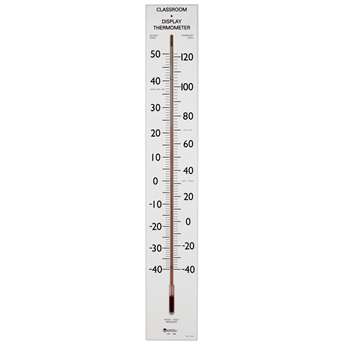 Giant Classroom Thermometer 30T Dual-Scale Wooden Frame By Learning Resources