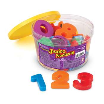 Jumbo Magnetic Numbers 36/Pk Operations 2-1/2 Bucket By Learning Resources