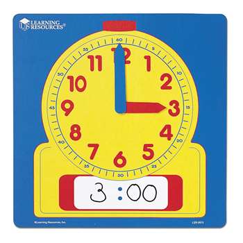 Write-On/Wipe-Off Demonstration 12 Square Clock By Learning Resources