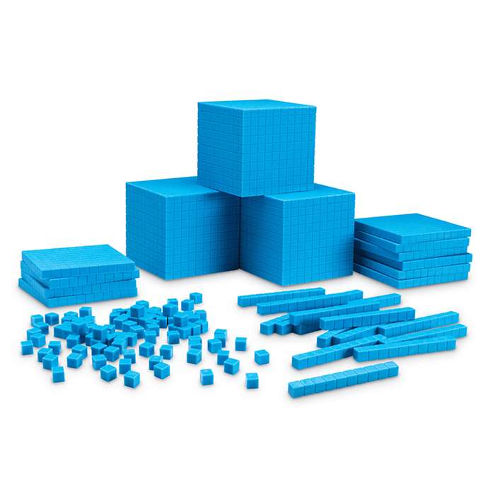 Base Ten Place Value Set 100 Units 50 Rods 10 Flats 3 Cubes By Learning Resources