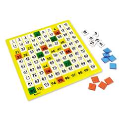 Hundreds Number Board 12 X 12 Plastic Double-Sided By Learning Resources