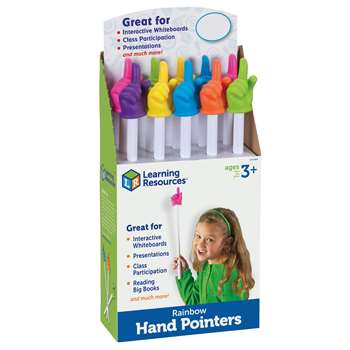 Rainbow Hand Pointers Set Of 10 Pop Display By Learning Resources