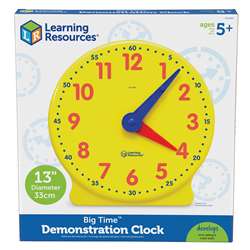 Big Time Clock Demonstration 12 Hr 13-1/4H Plastic By Learning Resources