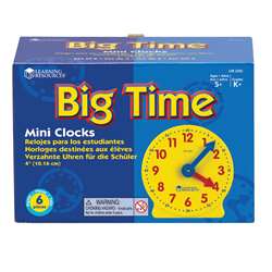 Extra 4 Geared Mini-Clocks 6/Pk By Learning Resources