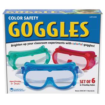 Rainbow Safety Goggles Set Of 6 By Learning Resources