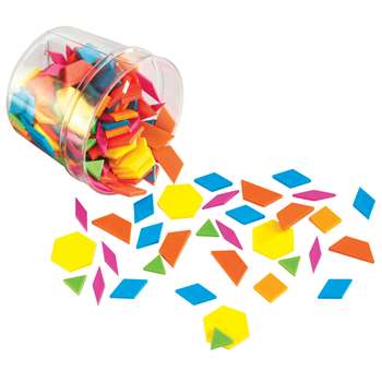 Plastic Pattern Blocks Brights 0.5Cm Thick, LER3550