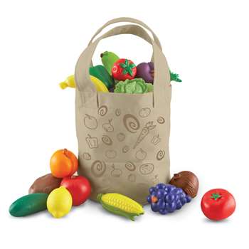 New Sprouts Fresh Picked Fruits & Veggie Tote By Learning Resources