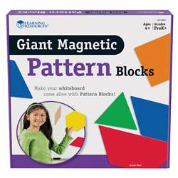 Giant Magnetic Pattern Blocks Set Of 47 By Learning Resources
