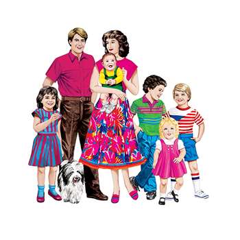 Caucasian Family Flannelboard Set Pre-Cut By Little Folks Visuals