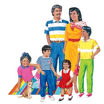 Hispanic Family Flannelboard Set Pre-Cut By Little Folks Visuals