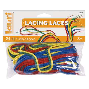 Laces For Lacing 24-Pk 36 Long 1 Tips Assorted Colors By Lauri