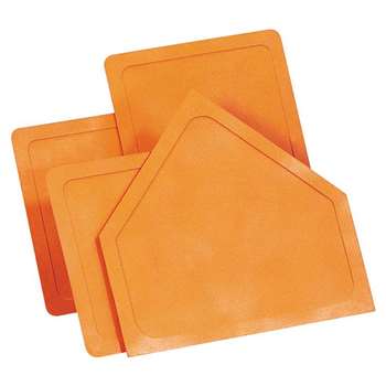 Throw-Down Home Plate & 3 Bases Orange Rubber By Dick Martin Sports