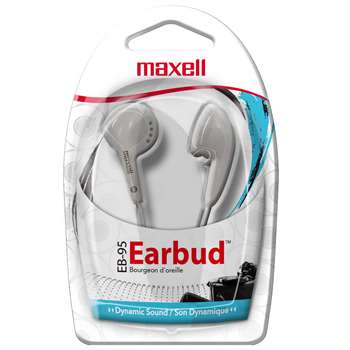 Maxell Budget Stereo Earbuds White, MAX190599